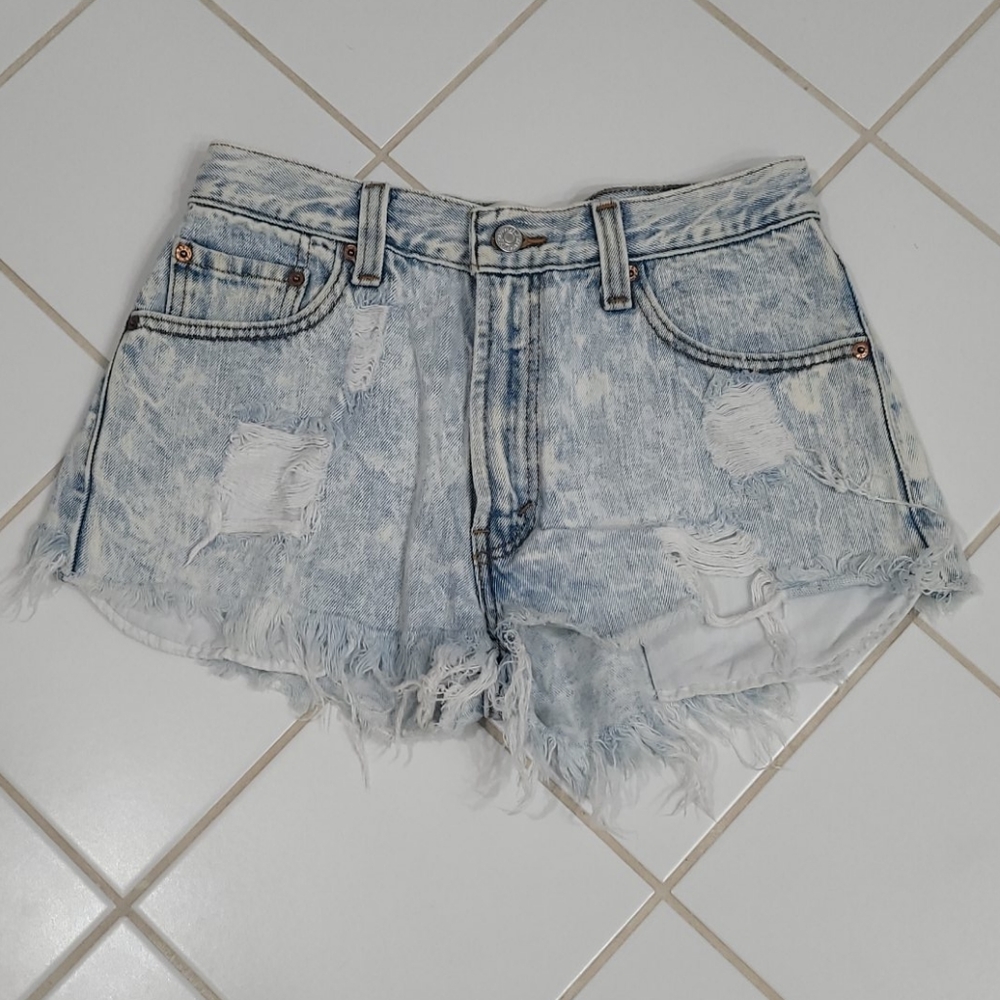 Levi's distressed shorts
